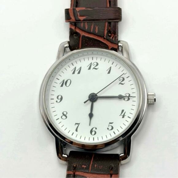 Silver & Brown Classic Watch - Picture 2 of 4